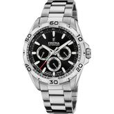 Relógio Festina F20623/4 preto pulseira de 316L de aço inoxidável, homem.