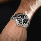 Relógio Festina F20623/4 preto pulseira de 316L de aço inoxidável, homem.