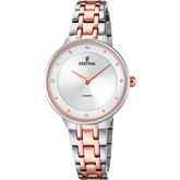 Relógio festina mademoiselle f20626/1 prateado cinza com correia de aço, mulher