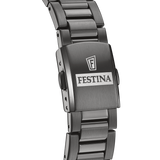 Relógio festina f20632/1 preto com correia de aço inoxidável 316l, para homem.