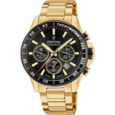 Relógio festina timeless chronograph f20634/5 preto pulseira de aço inoxidável, masculino_PRODUCT