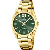 Relógio Festina F20640/4 Verde com Bracelete de Aço Inoxidável 316L, Mulher