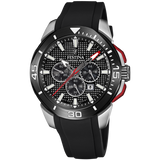 Relógio Festina Chrono Bike F20642/4 Preto com Bracelete de Borracha, Masculino