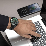 Festina connected f20646/1 verde aço inoxidável 316l, homem