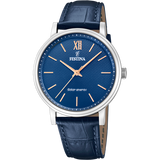 Festina energia solar f20660/4 azul couro, homem