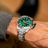 Relógio festina f20665/2 verde pulsera de 316l de aço inoxidável, homem