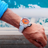 Relógio festina f20665/5 laranja pulsera de de aço inoxidável, homem_LIFESTYLE