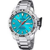 Relógio Festina F20665/6 azul pulseira de aço inoxidável 316L, homem