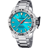 Relógio Festina F20665/6 azul pulseira de aço inoxidável 316L, homem