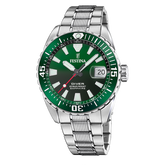 Relógio Festina The Originals F20669/2 Verde Pulseira de Aço Inoxidável 316L, Homem