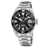 Relógio festina the originals f20669/3 preto pulsera de 316l de aço inoxidável, homem