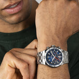 Relógio para homem Festina Chrono Bike azul com bracelete de aço F20670/1