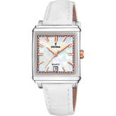 Relógio festina f20682/1 bege pulsera de couro, mulher