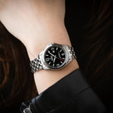 Relógio festina f20697/3 preto pulsera de titânio, mulher