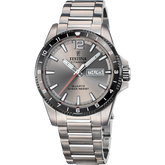 Relógio Festina F20698/1 cinzento pulseira de titânio, homem.