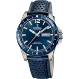 Relógio Festina Titanium F20699/2 Azul Pulseira de Couro, Homem