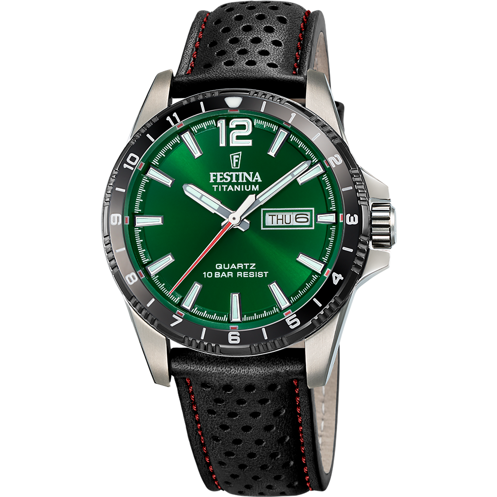 Relógio festina titanium f20699/3 verde pulsera de couro, homem_PRODUCT