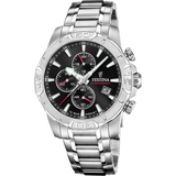 Relógio festina timeless chronograph f20704/3 preto pulsera de de aço inoxidável, homem_PRODUCT