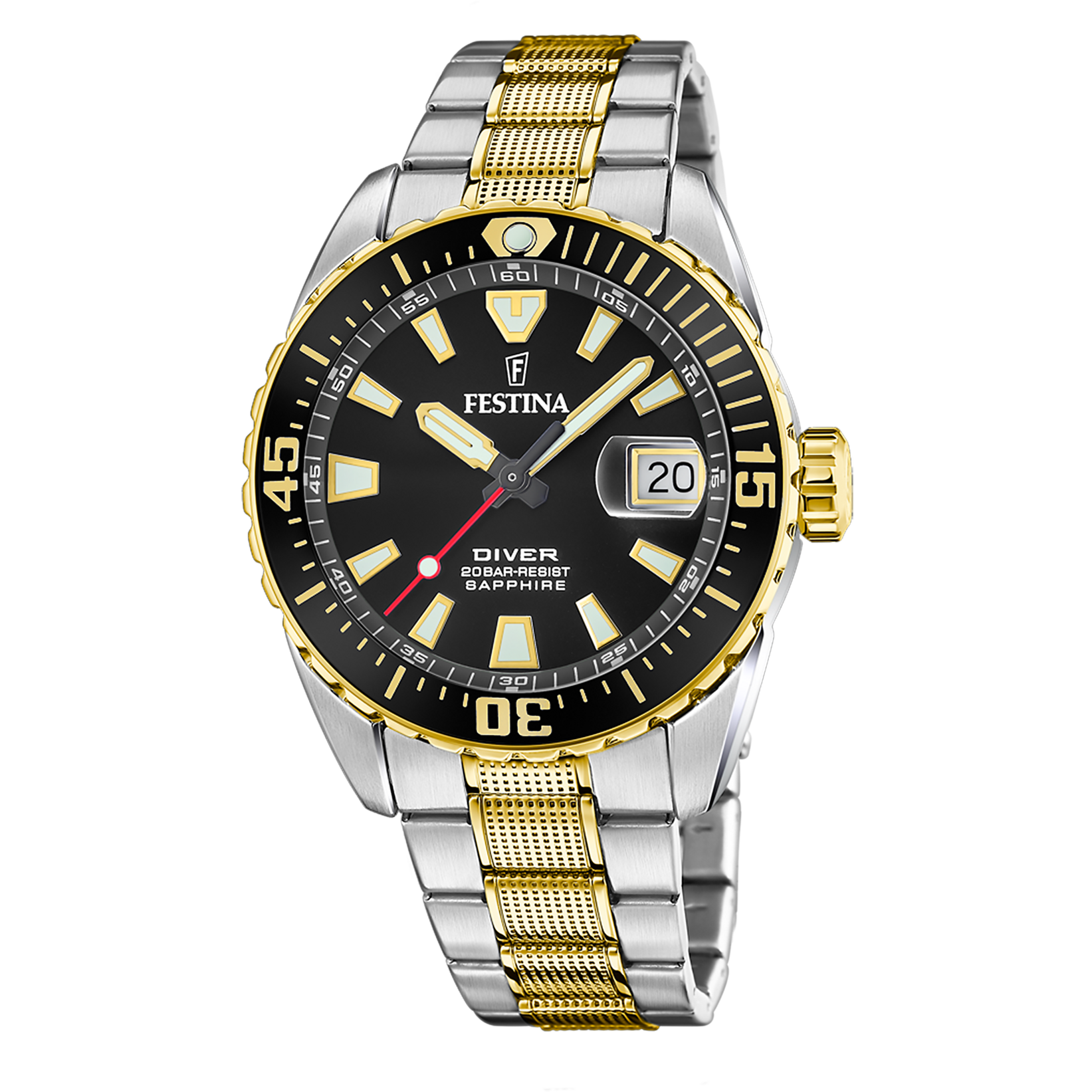 Relógio festina the originals f20706/3 preto pulsera de de aço inoxidável, homem_PRODUCT