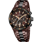 Relógio festina special edition f20708/1 castanho pulsera de 316l de aço inoxidável, homem_PRODUCT