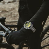 Relógio masculino festina chrono bike f20724/4 amarelo pulseira de aço_LIFESTYLE