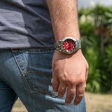 Relógio masculino festina bullhead vermelho com pulseira de aço f20743/5_LIFESTYLE