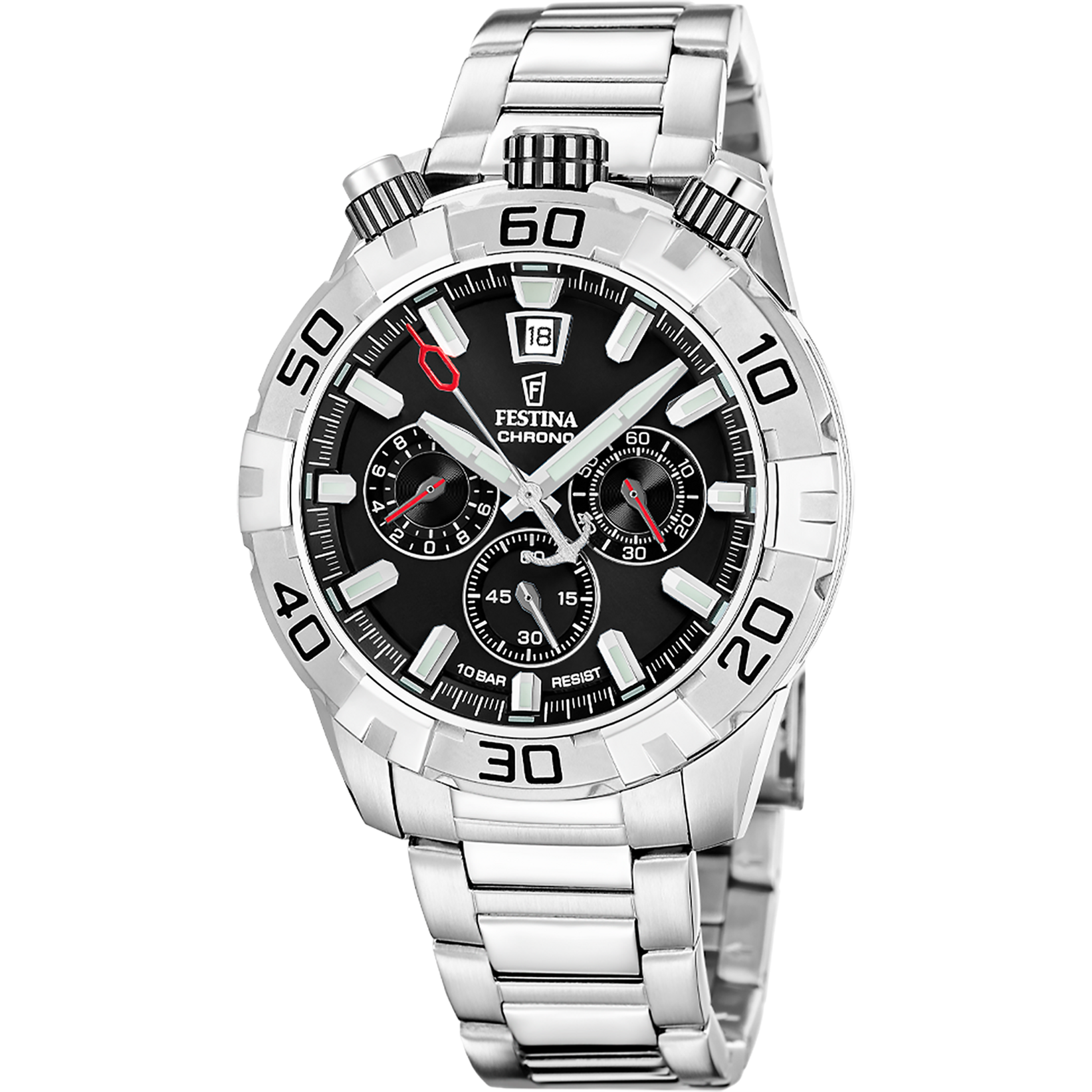 Relógio masculino festina bullhead preto com pulseira de aço f20743/6_PRODUCT