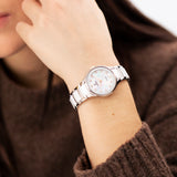 Relógio festina ceramic f20752/8 branco pulsera de de aço inoxidável, mulher_LIFESTYLE