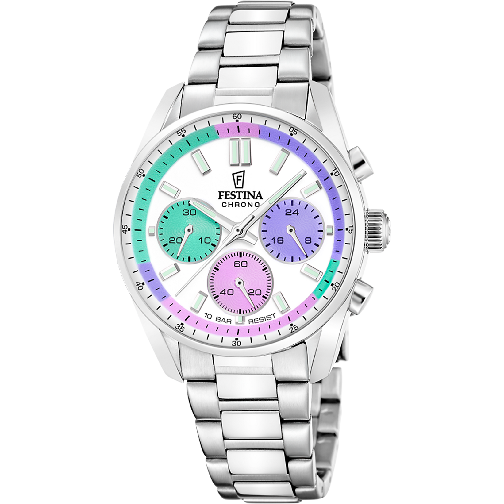 Festina boyfriend f20753/5 multicolorado de aço inoxidável, unisex_PRODUCT