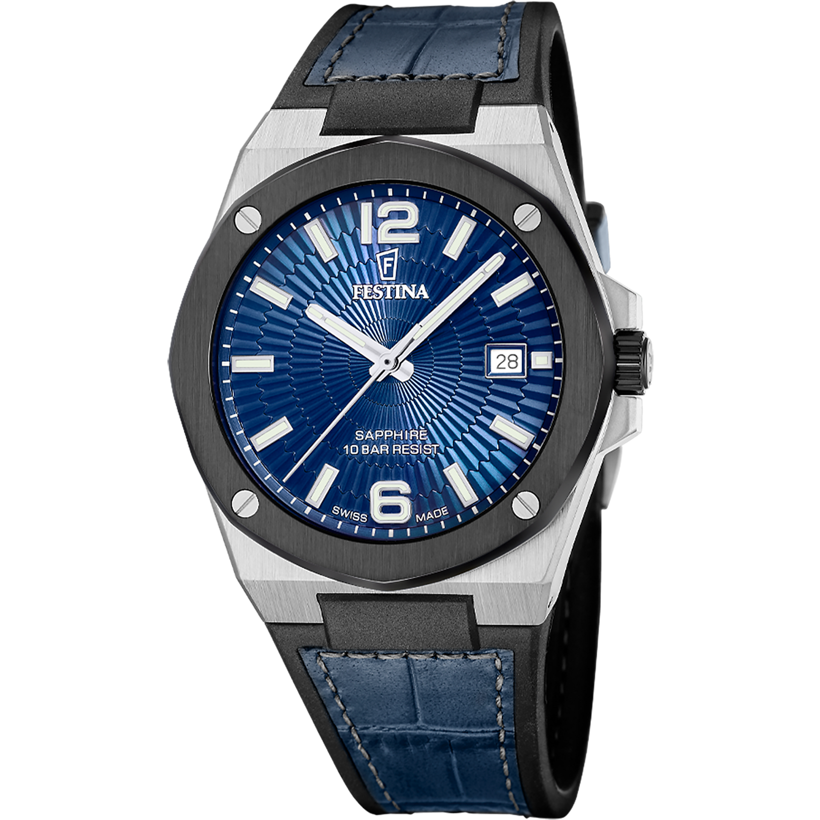 Relógio de homem festina swiss made vallée f22001/2 azul _PRODUCT