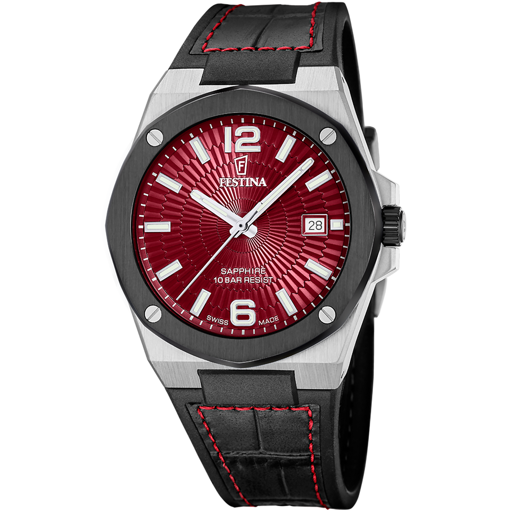 Relógio festina swiss made f22001/5 vermelho homem_PRODUCT