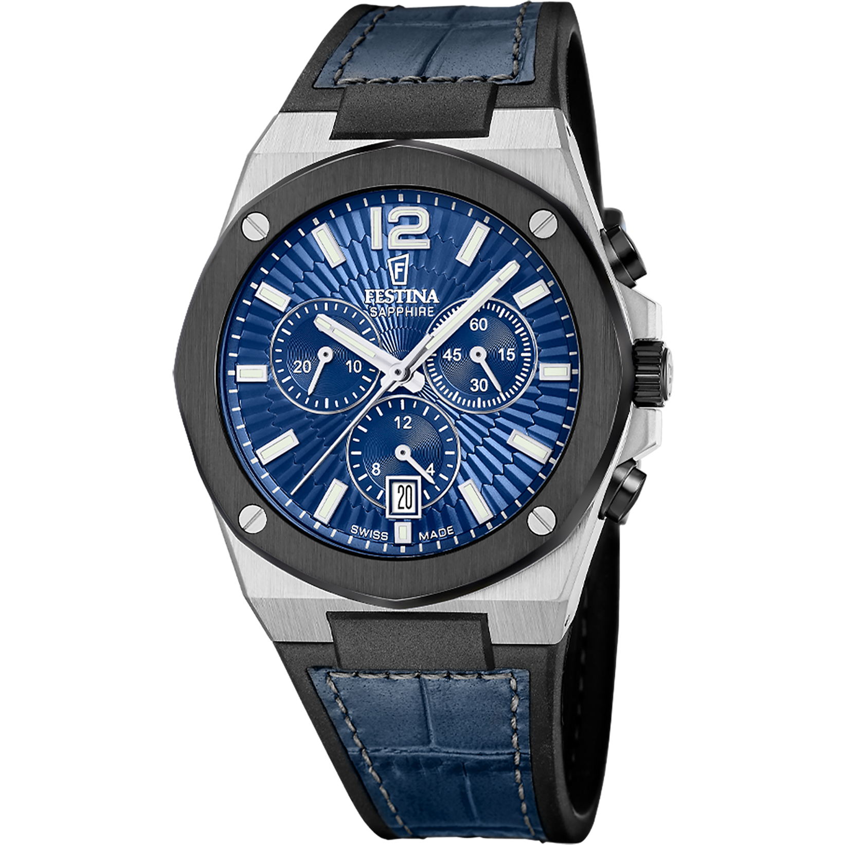 Relógio festina swiss made f22003/2 azul homem_PRODUCT