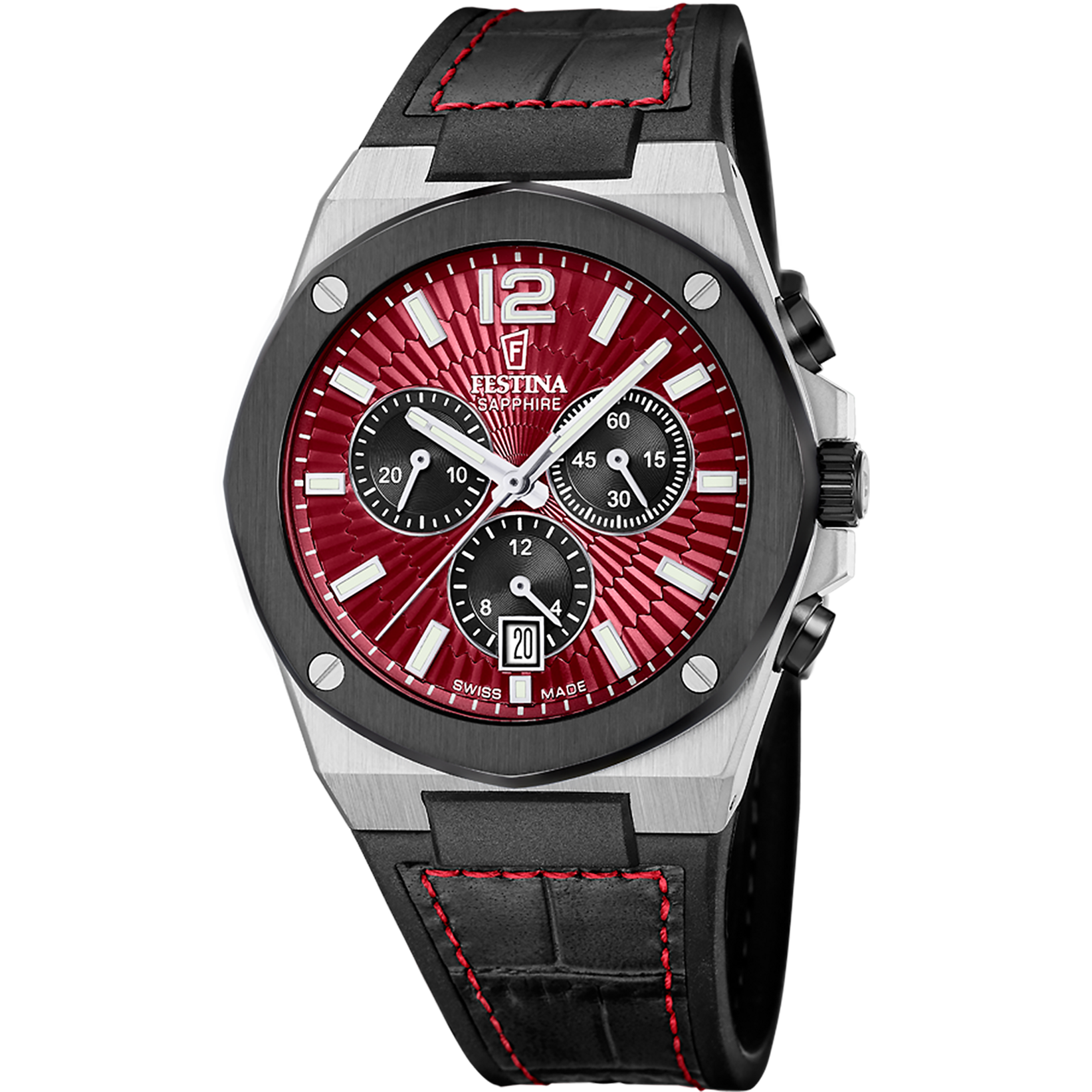 Relógio festina swiss made f22003/5 vermelho homem_PRODUCT