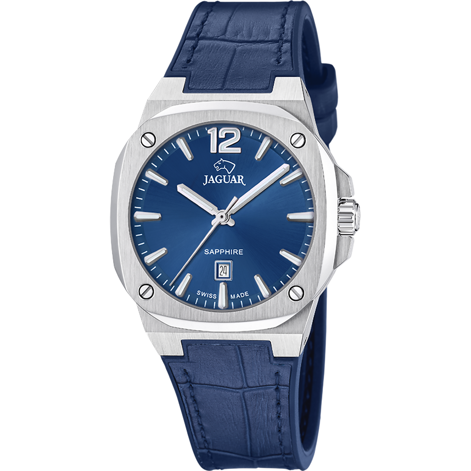 Relógio jaguar swiss made j1032/4 azul pulsera de couro, mulher_PRODUCT
