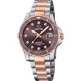 Relógio feminino jaguar couple diver de cor marrom j871/2