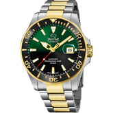 Relógio automático jaguar pro diver de cor preto e verde para homem j887/4