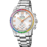 Relógio feminino jaguar connected lady de cor prateada j980/4
