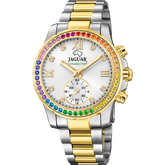 Relógio feminino jaguar connected lady de cor prateada j982/4