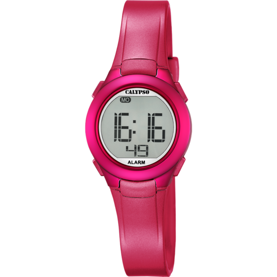 Relógio Calypso K5677/4 Rosa Pulsera De Borracha, Mulher