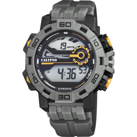 Relógio Calypso K5809/4 Digital Pulsera De Borracha, Homem