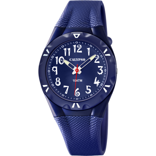 Relógio Calypso Sweet Time K6064/3 Azul Pulsera De Borracha, Infantil