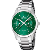 Relógio lotus 15954/e verde pulsera de aço, homem