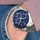 Relógio lotus minimalist 18152/4 azul pulsera de aço, homem