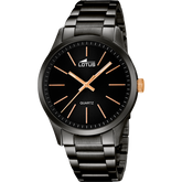 Relógio lotus 18162/2 preto pulsera de 316l de aço inoxidável, homem
