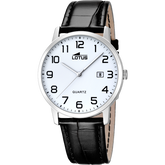 Relógio lotus classic strap 18239/1 branco pulsera de couro, homem