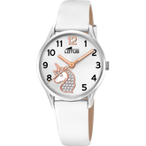 Relógio lotus junior collection 18406/k branco pulsera de couro, infantil_PRODUCT