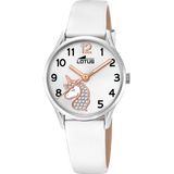 Relógio lotus junior collection 18406/k branco pulsera de couro, infantil_PRODUCT