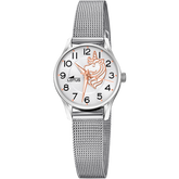 Relógio lotus 18571/e prata cinza pulsera de 316l de aço inoxidável, infantil