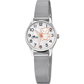 Relógio lotus 18571/f prata cinza pulsera de 316l de aço inoxidável, infantil
