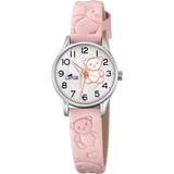 Relógio lotus 18573/g prata cinza pulsera de couro, infantil_PRODUCT